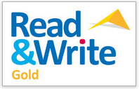 read and write gold logo